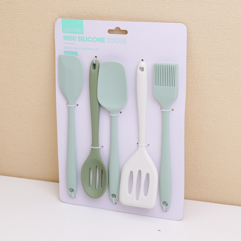 Mini silicone kitchen utensil 5pcs