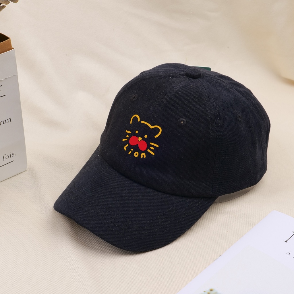 Line cat kids baseball cap black