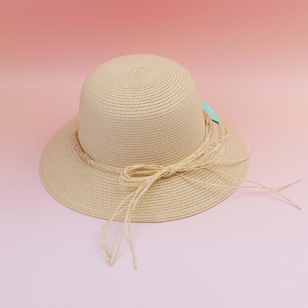 Solid-color Straw-woven Adult Fisherman Hat