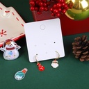 Christmas series AB style white beard santa earrings