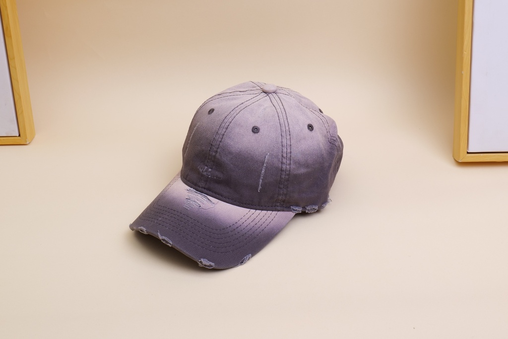 Matted hole grader adult baseball cap gray