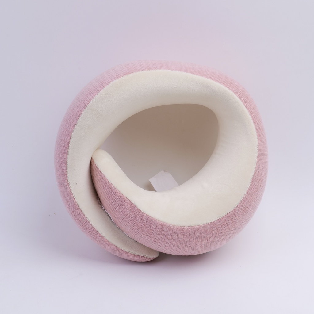 Knitted Memory Cotton U-shaped Pillow - Pink