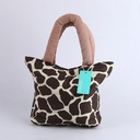 Leopard print cloud bag-coffee