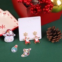 Christmas series bowknot snowflake earrings
