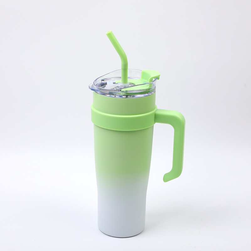 Gradient Color Car Thermos 1.2L-Green