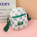 PD logo vertical crossbody bag with zipper-green