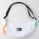 Cool fashionable rabbit logo crossbody bag with zipper-white