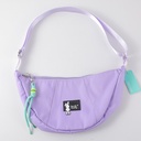 Cool fashionable rabbit logo crossbody bag with zipper-purple