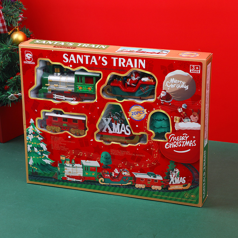 Christmas series electric rail train toy with light and music-8509
