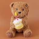 TEDDY ISLAND Series Seated Cake Bear Electric Toy 28cm (6 Songs & Voice Mimicry)