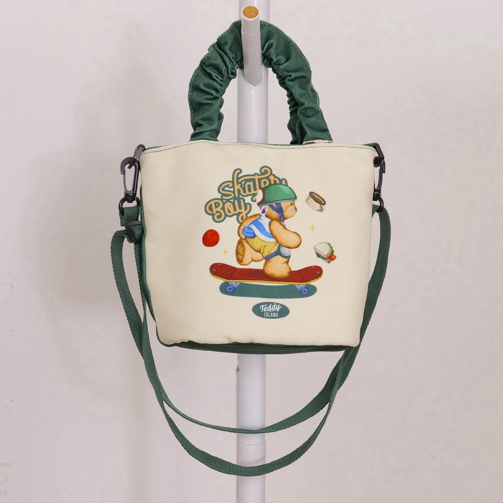 TEDDY ISLAND Series Hand-carry Crossbody Shoulder Bag -Green
