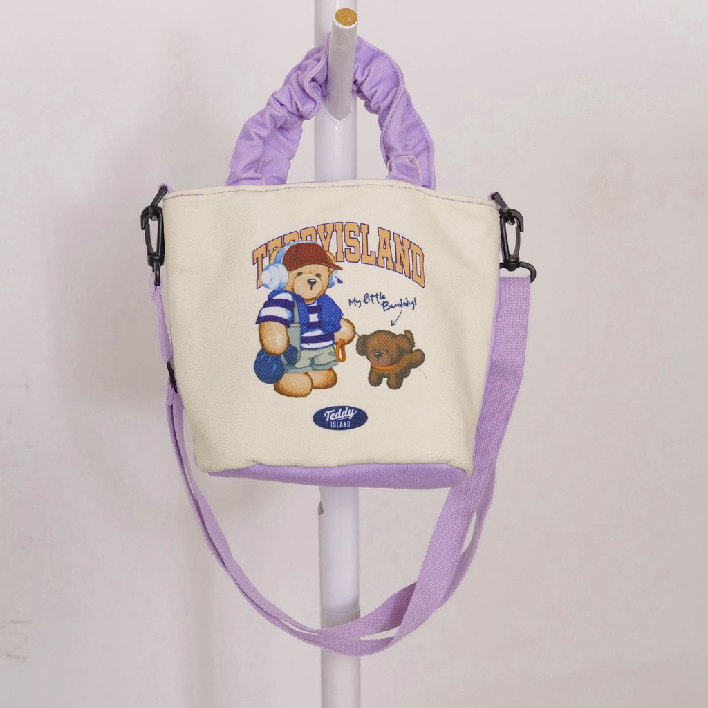 TEDDY ISLAND Series Hand-carry Crossbody Shoulder Bag -Purple