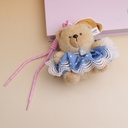 TEDDY ISLAND Series Lace Dot Plush Key Ring