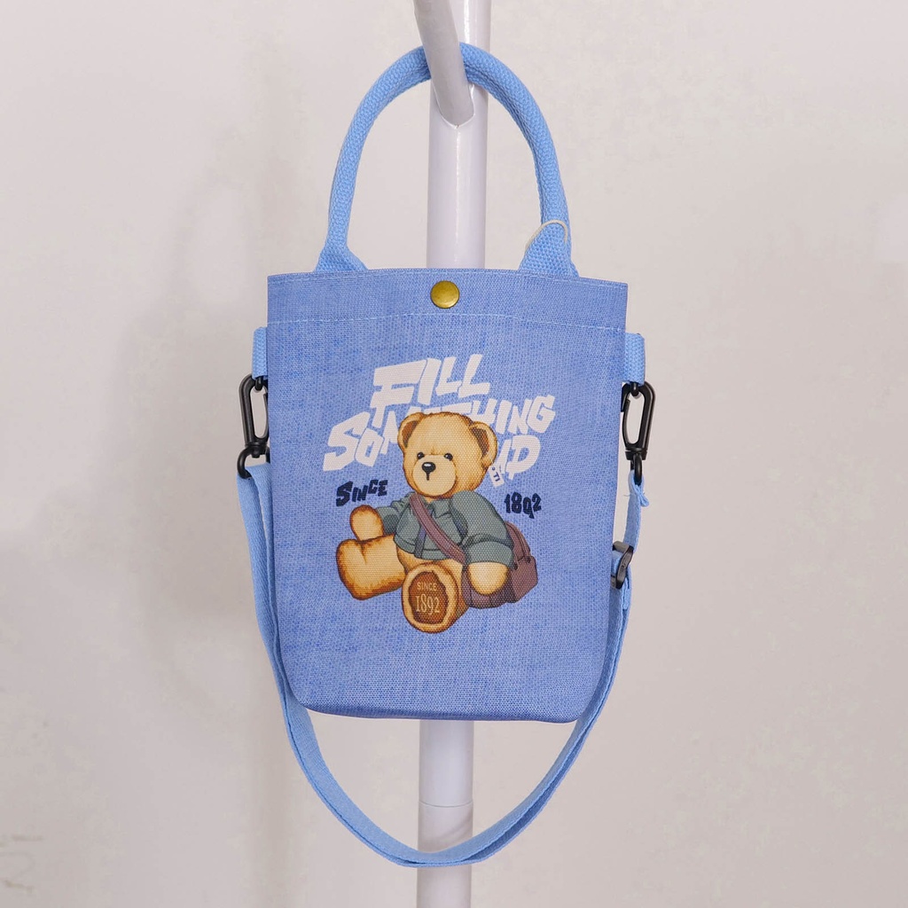 TEDDY ISLAND Series Hand-carry Crossbody Shoulder Bag - light blue