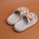TEDDY ISLAND Series Simple Children's Slippers Beige Size 190