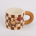 TEDDY ISLAND Series Lattice Ceramic Cup 310ml
