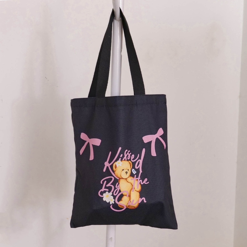 TEDDY ISLAND Series Classic Shopping Bag -Black