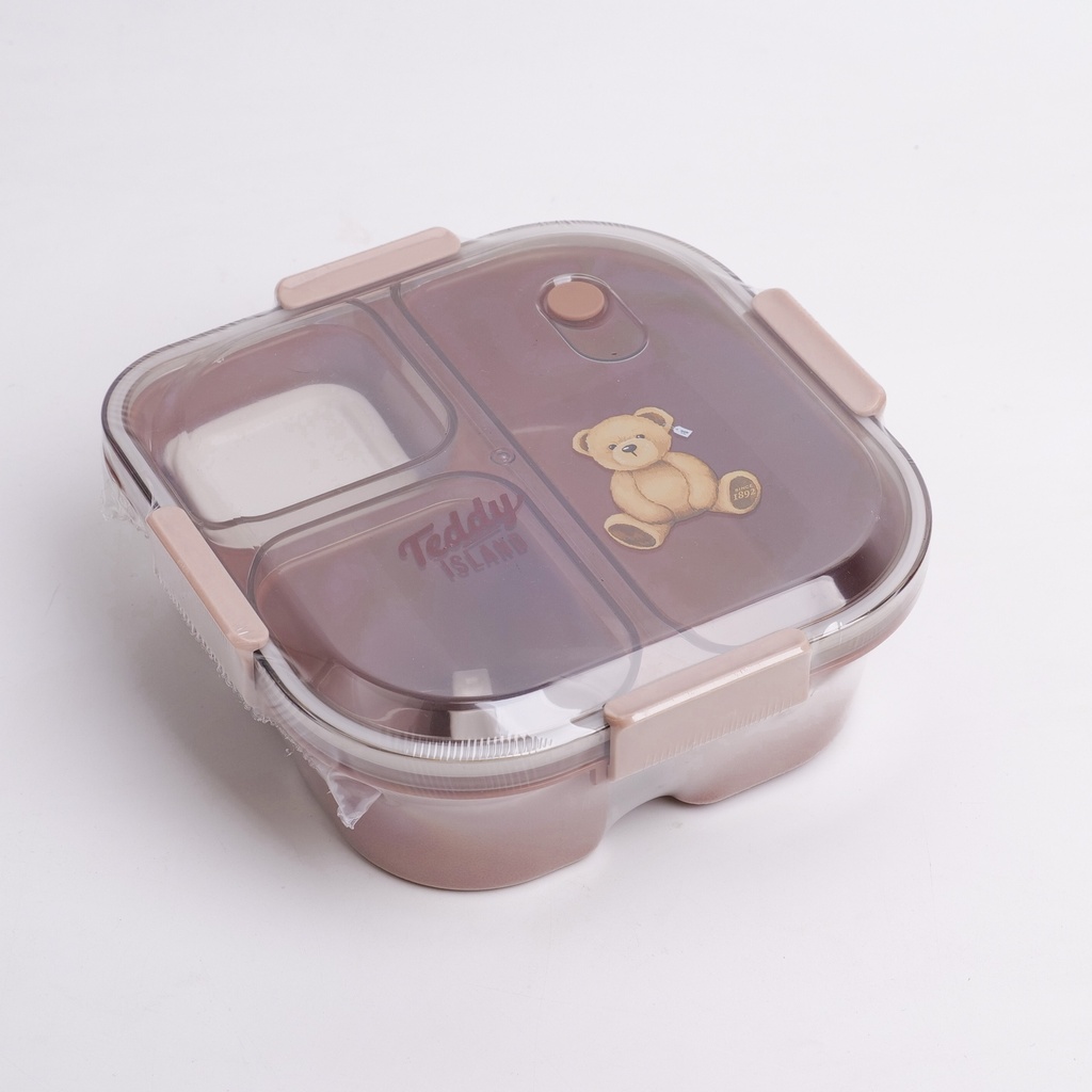 TEDDY ISLAND Lunch Box - 1200ml Coffee