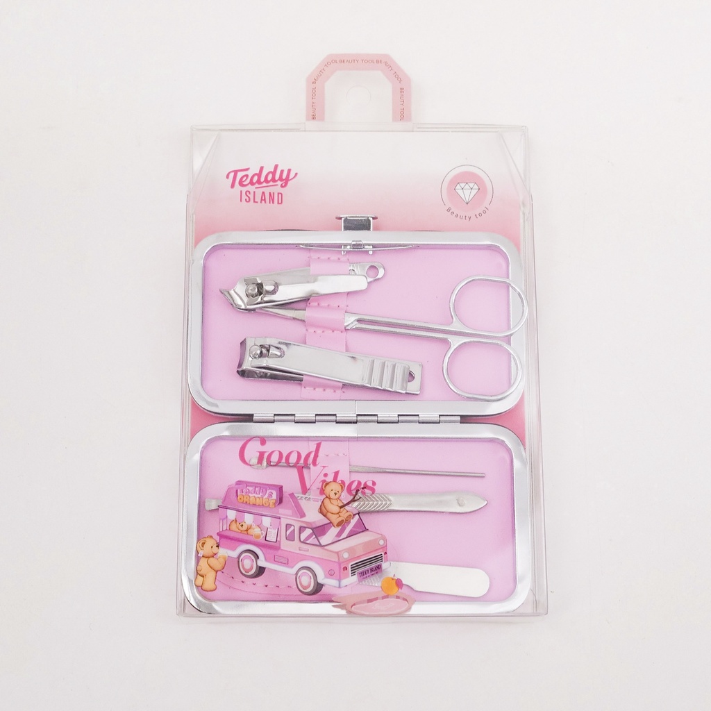 TEDDY ISLAND Series Storage-Type Nail-Care Kit 7pcs Set