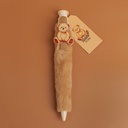 TEDDY ISLAND Series   Khaki Extra-large Plush Ball Pen - Black