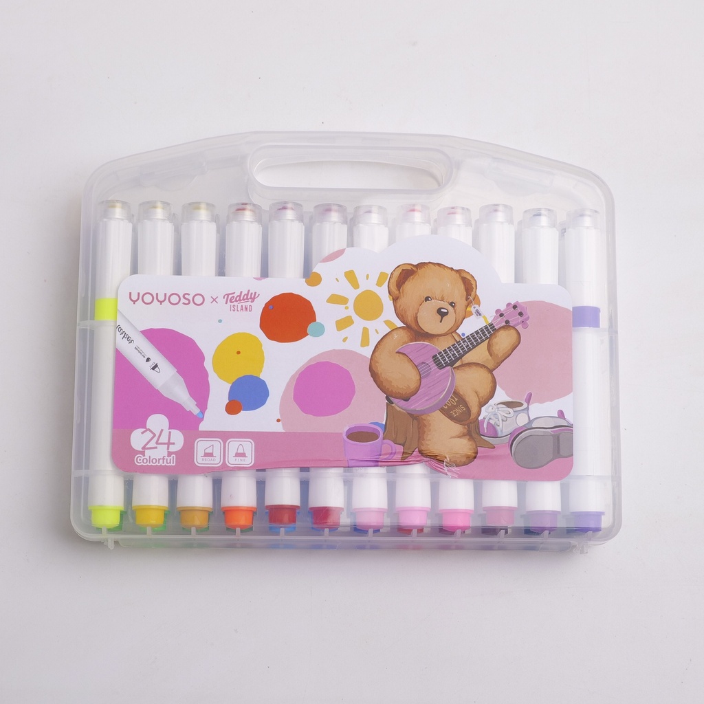 TEDDY ISLAND Series   New-style Signet Watercolor Pen 24PCS