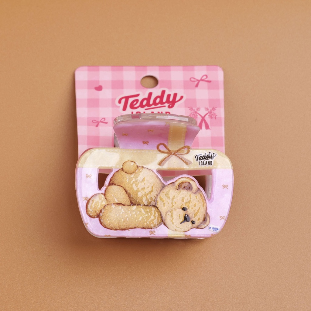 TEDDY ISLAND Series Lying Pose Acrylic Hair Claw