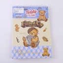 TEDDY ISLAND Series A5 Rubber Cover Notebook - Lineated Inner Page 96 PCS