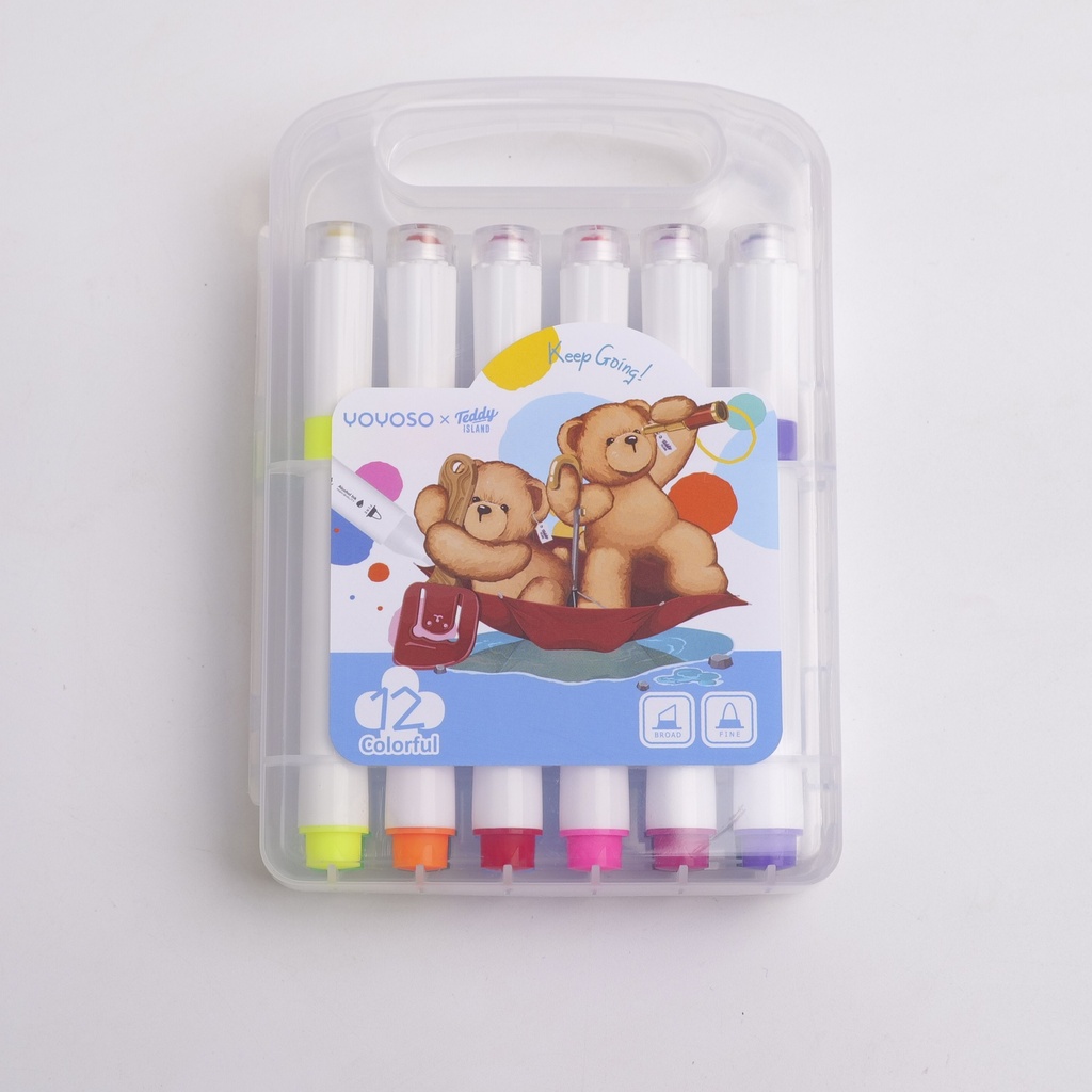 TEDDY ISLAND Series New-style Signet Watercolor Pen 12PCS