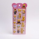 TEDDY ISLAND Series Foam Sticker (Pink + Purple)