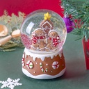 Christmas Series - Gingerbread Man Cottage Musical Snow Globe 100#  HY-SJQ8008