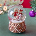 Christmas Series - Brown Family Musical Snow Globe 100#  HY-SJQ8008