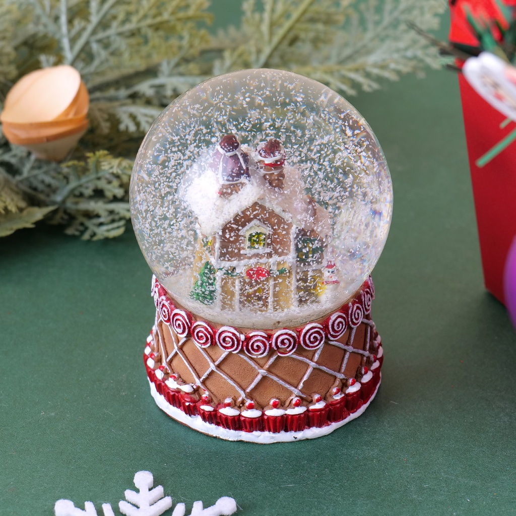 Christmas Series - Brown Christmas Tree House Snow Globe 65#  HY-SJQ8009