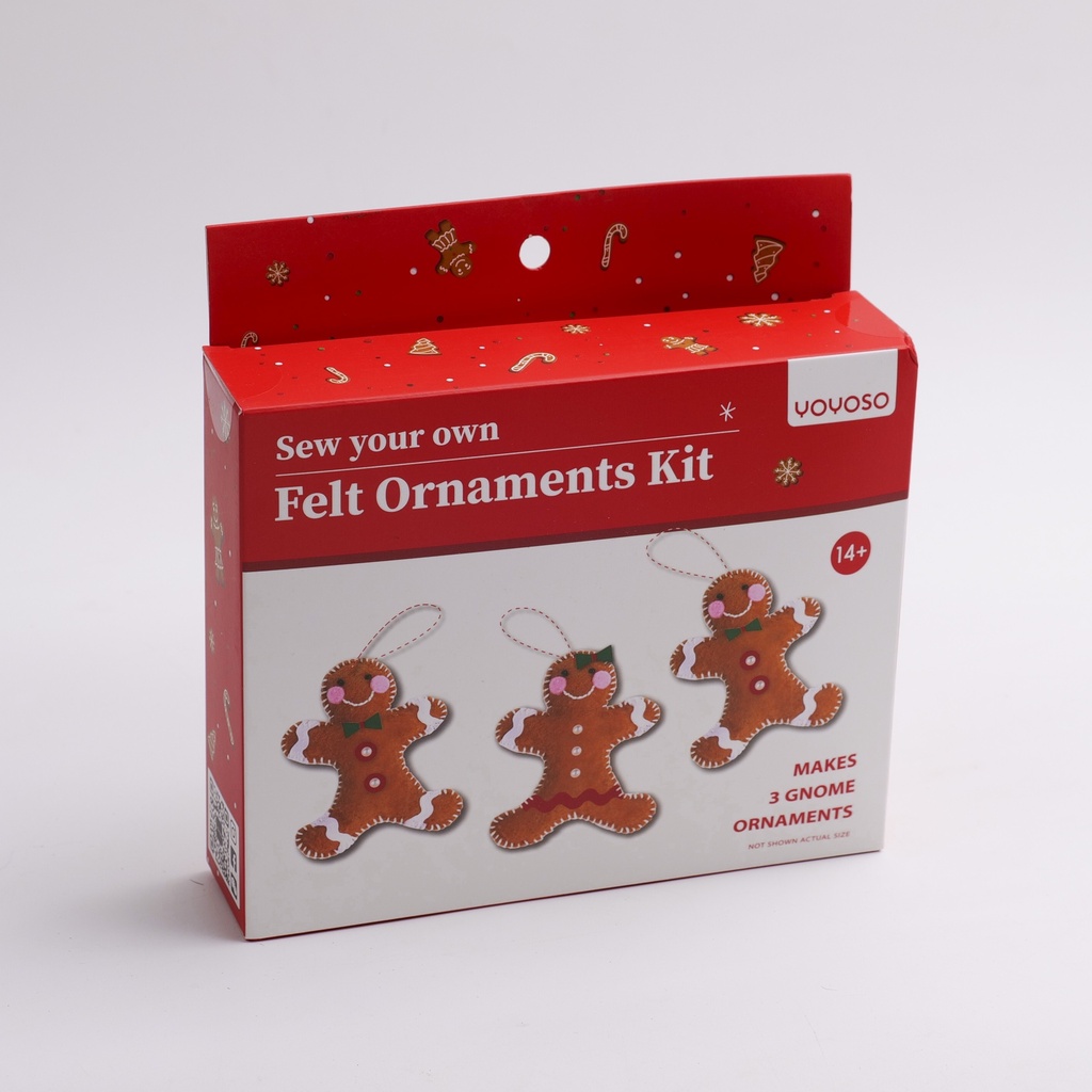 DIY Non-woven Fabric Series - Christmas Gingerbread Man 3 Pcs Set