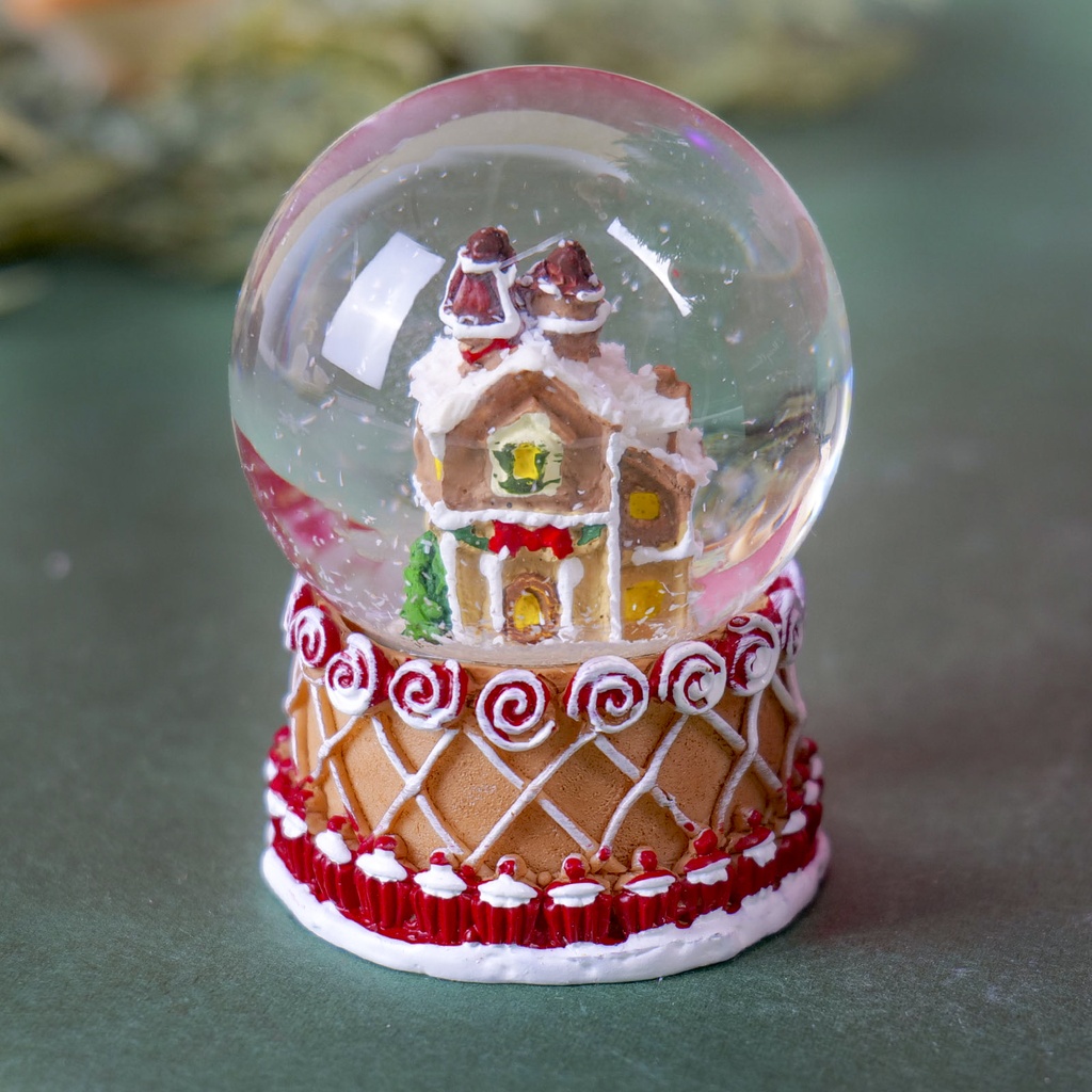 Christmas Series - Brown Christmas Tree House Snow Globe 45#  HY-SJQ8008