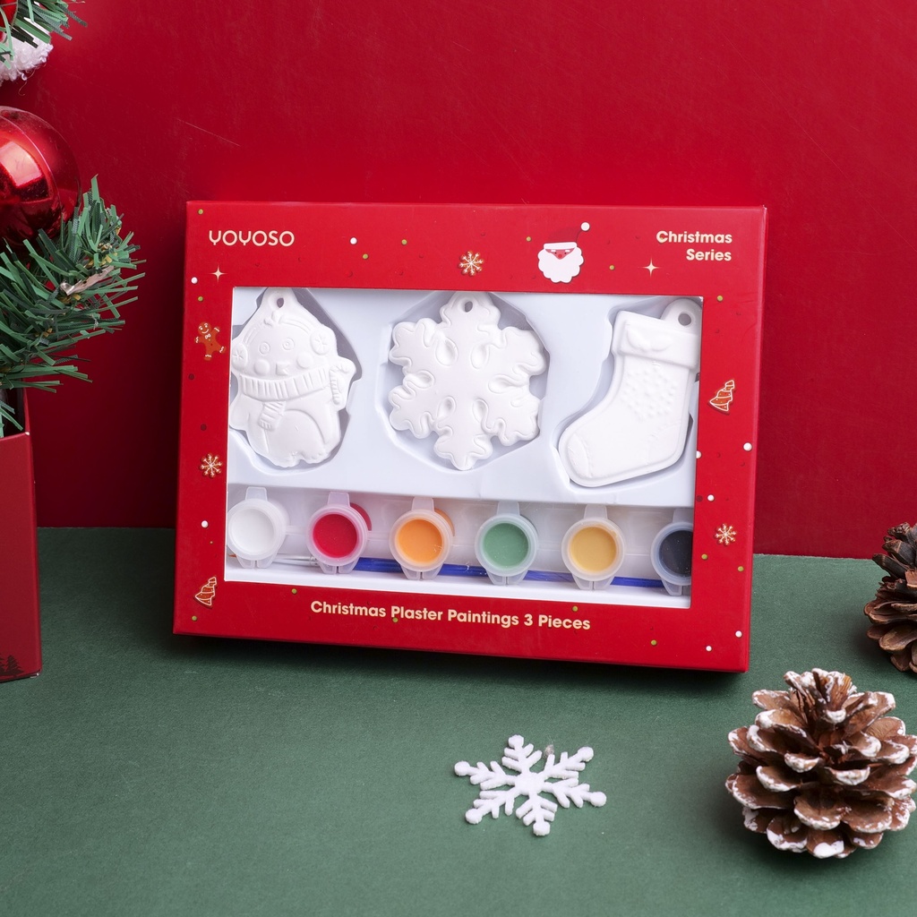 DIY Christmas Series - Christmas Plaster Paintings 3 Pcs