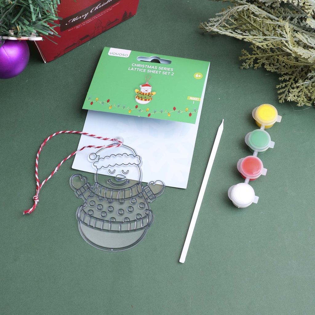 DIY Christmas Series - Coloring Hanging Ornament - Christmas Snowman