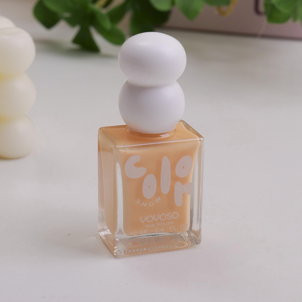 Cute Double-Ball Nail Polish -  Light Yellow