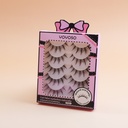 Messy and Natural False Eyelashes · 5 Pairs Pack