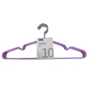 Metal dipping non-slip adult hanger-Pack of 10pcs-pink