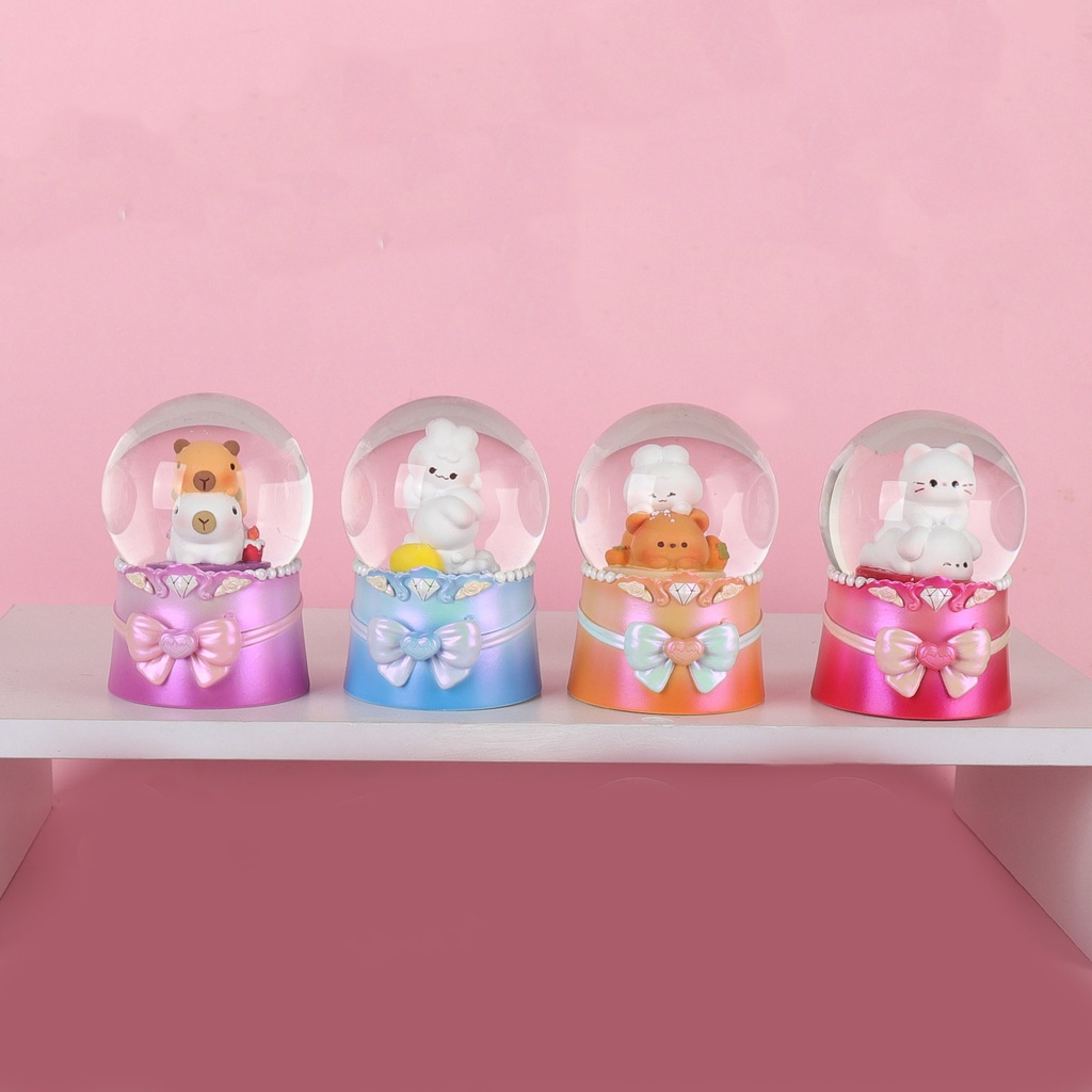 Bowknot Good Friends Series Crystal Ball with Light (including batteries) 65#