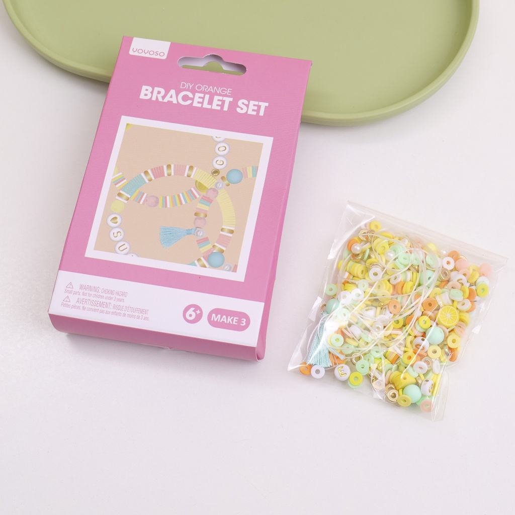 DIY Orange Bracelet Set
