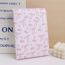 A5 Edge-wrapped Leather-covered Notebook with Bowknot - Lined Inner Pages 80 She