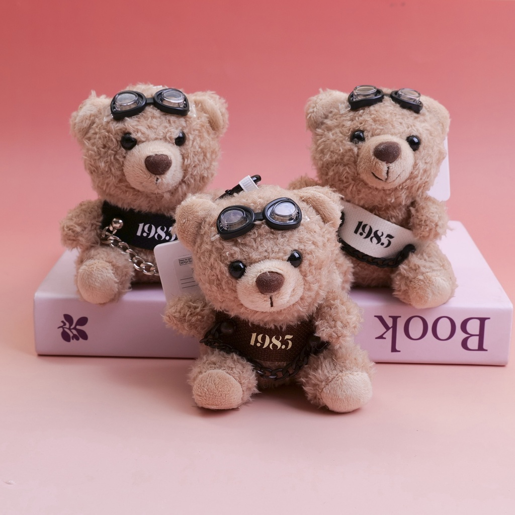 Swimming Bear Plush Keychain
