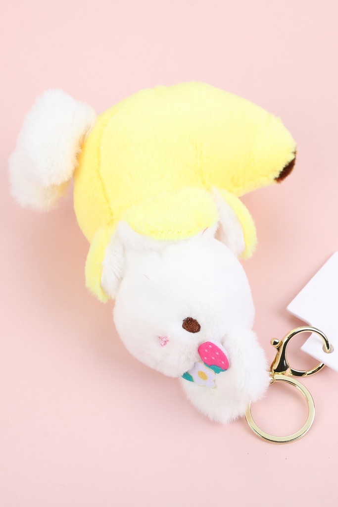 Banana bunny plush pendant