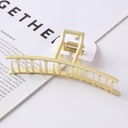 Line shaped alloy hair claw clip