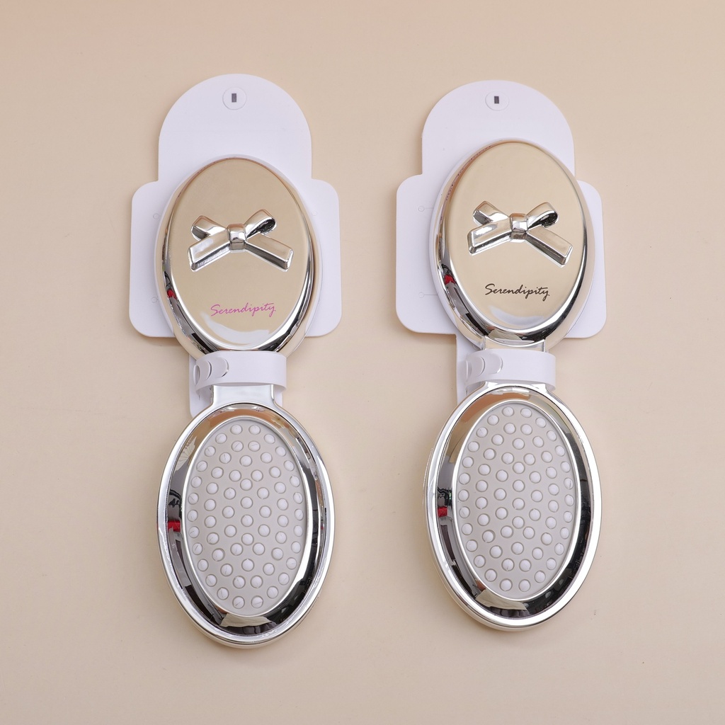 Electroplated Silver Series Folding Massage Comb