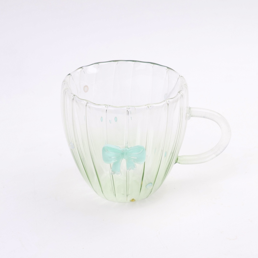 Simple glass cup275ml -green