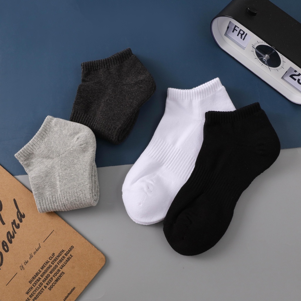 Men's Terry-bottom Short Socks (Two-pair Pack)