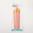 Macaron Pink Paint Brush 6PCS