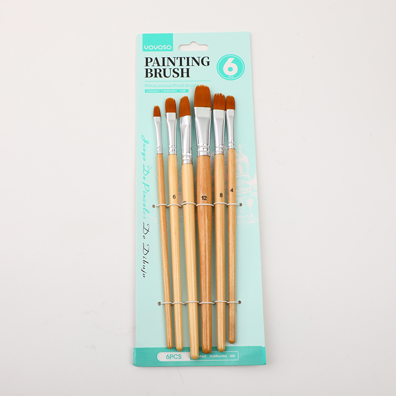 Wooden Painting Brushes 6PCS
